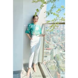 Thumbnail Quần Tây Nữ MY WAY Dáng Baggy Đai Cắt Chữ V Cách Điệu Độc Đáo 8MQ0102 4