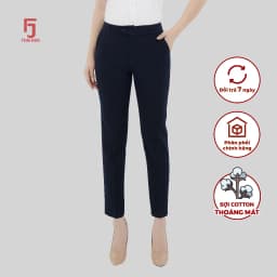 Thumbnail Quần tây nữ QAW1816-R12 dài công sở trơn 1 cúc form nhỏ Thái Hòa 1