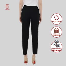 Thumbnail Quần tây nữ QAW1816-R12 dài công sở trơn 1 cúc form nhỏ Thái Hòa 2