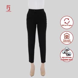Thumbnail Quần tây nữ QAW1816-R12 dài công sở trơn 1 cúc form nhỏ Thái Hòa 4