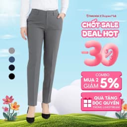 Thumbnail Quần tây nữ QAW2016-R03 nhiều màu trơn ống đứng 2 ly 2 cúc form nhỏ Thái Hòa 1