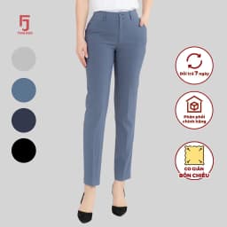 Thumbnail Quần tây nữ QAW2016-R03 nhiều màu trơn ống đứng 2 ly 2 cúc form nhỏ Thái Hòa 2