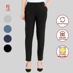 Thumbnail Quần tây nữ QAW2016-R03 nhiều màu trơn ống đứng 2 ly 2 cúc form nhỏ Thái Hòa 3