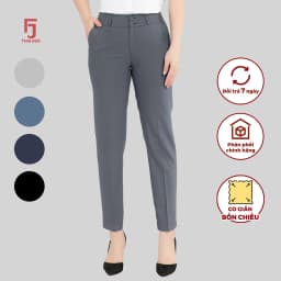 Thumbnail Quần tây nữ QAW2016-R03 nhiều màu trơn ống đứng 2 ly 2 cúc form nhỏ Thái Hòa 4