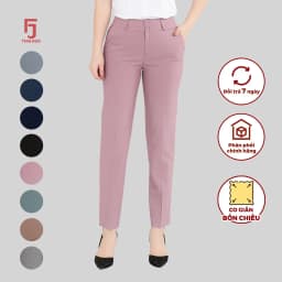 Thumbnail Quần tây nữ trơn QAW2016-R04 cạp trung 2 cúc 2 ly ống đứng form nhỏ các màu Thái Hòa 4