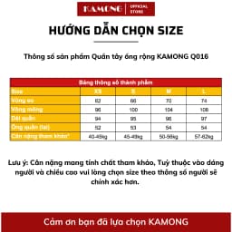 Thumbnail Quần tây ống rộng KAMONG dáng suông dây kéo công sở Q016 1