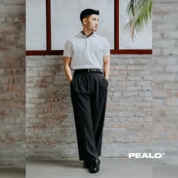 Thumbnail Quần tây PEALO form wide fit cạp cao có xếp li 4