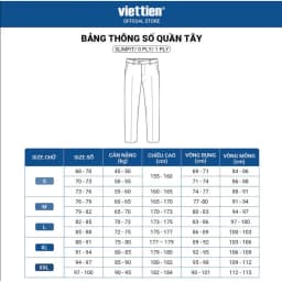 Thumbnail Quần tây trơn 0ly VIETTIEN vải poly phom regular VT00000161 3