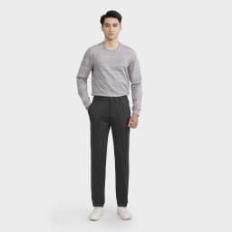 Thumbnail Quần thu đông ARISTINO dáng suông vừa, họa tiết kẻ đen trẻ trung, năng động - APA003W2 3