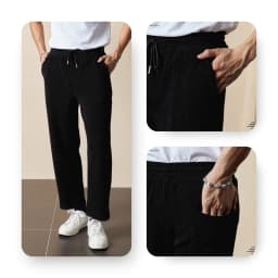 Thumbnail Quần thun nhung tăm AKUBA dáng suống năng động, thoải mái, dày dặn tôn dáng | 01JE1029 3