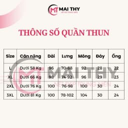 Thumbnail Quần Trung Niên Nữ MAI THY Q009, Mẫu Dài Dáng Suông Chất Thun Sang Trọng Dễ Mặc Form Bigsize| Thời Trang Trung Niên U50 1