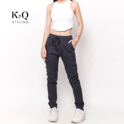 Thumbnail Quần Túi Hộp Kaki unisex KQSTYLING Xám Chì co giãn cao cấp (xưởng quần jogger kaki) 1