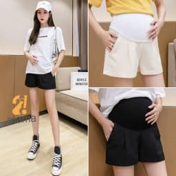 Thumbnail Quần Đùi Bầu 2mama Mẫu Mới Mùa Hè 2025 Chất Umi Mềm Mát Có Chun Điền Chỉnh Đủ size V046 4