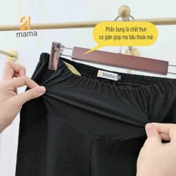 Thumbnail Quần đùi bầu chất đũi mùa hè 2MAMA lửng ống rộng dáng suông a - V42 2