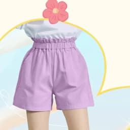 Thumbnail Quần đùi bé gái BabyloveGO 2025 quần short cho bé chất kaki đứng form mềm mịn thoáng mát QT006 1
