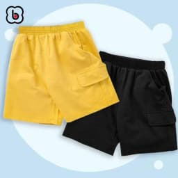 Thumbnail Quần đùi bé trai BabyloveGO quần short cho bé túi nắp giả cạp chun co giãn mềm mịn thoáng mát QT002 2
