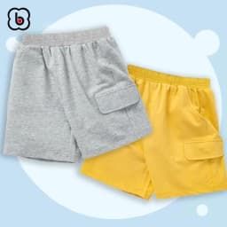 Thumbnail Quần đùi bé trai BabyloveGO quần short cho bé túi nắp giả cạp chun co giãn mềm mịn thoáng mát QT002 3