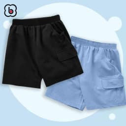 Thumbnail Quần đùi bé trai BabyloveGO quần short cho bé túi nắp giả cạp chun co giãn mềm mịn thoáng mát QT002 4