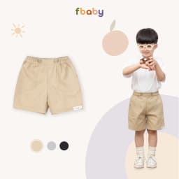 Thumbnail Quần đùi bé trai Kaki 2 cúc đính tag Fbaby - FQ005 2