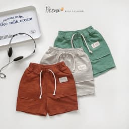 Thumbnail Quần đùi Beemo phối mác túi kèm dây rút chất liệu cotton co giãn mặc mùa hè đi học,đi chơi cho bé từ 1 - 7 tuổi 23136Q 1