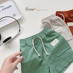 Thumbnail Quần đùi Beemo phối mác túi kèm dây rút chất liệu cotton co giãn mặc mùa hè đi học,đi chơi cho bé từ 1 - 7 tuổi 23136Q 2