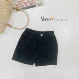 Thumbnail Quần đùi cho bé Beemo may túi trước đính cúc gỗ cạp chun vải kaki mềm mại từ 1 đến 7 tuổi- 22023Q 3
