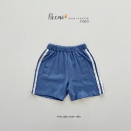Thumbnail Quần đùi cho bé Beemo phối sọc viền thể thao năng động vải cotton thấm hút mồ hôi từ 1 - 7 tuổi 21Q001 2