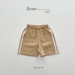 Thumbnail Quần đùi cho bé Beemo phối sọc viền thể thao năng động vải cotton thấm hút mồ hôi từ 1 - 7 tuổi 21Q001 4