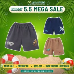 Thumbnail Quần đùi cho bé Mompa 1-5 tuổi vải Cotton Actif mềm mại co giãn thoáng khí 594 1