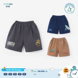 Thumbnail Quần đùi cho bé Mompa 1-5 tuổi vải Cotton Actif mềm mại co giãn thoáng khí 594 2
