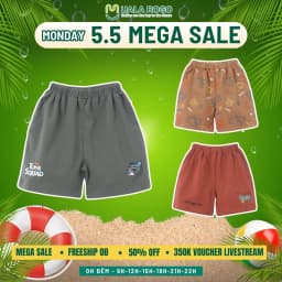 Thumbnail Quần đùi cho bé Mompa 1-5 tuổi vải Cotton Actif mềm mại co giãn thoáng khí 593 1
