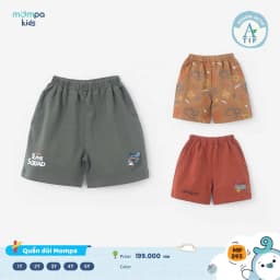 Thumbnail Quần đùi cho bé Mompa 1-5 tuổi vải Cotton Actif mềm mại co giãn thoáng khí 593 2