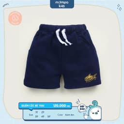Thumbnail Quần đùi cho bé Mompa 1-5 tuổi vải Cotton Actif mềm mại co giãn thoáng mát 234 4