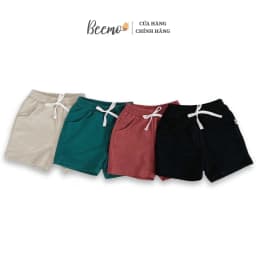 Thumbnail Quần đùi cho bé trai gái Beemo, Chất liệu cotton da cá, 4 màu xinh xắn, phối áo phông cực đẹp B114 1