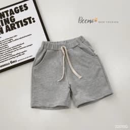 Thumbnail Quần đùi cho bé trai gái Beemo, Chất liệu cotton da cá, 4 màu xinh xắn, phối áo phông cực đẹp B114 4