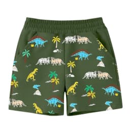 Thumbnail Quần đùi cho bé trai SKIDS quần thun ngắn cho trẻ em mùa hè cotton họa tiết khủng long oto 2