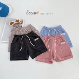 Thumbnail Quần đùi cotton siêu xinh cho bé Beemo,Chất liệu da cá co giãn, thấm mồ hôi,Cạp chun mềm mại kèm dây rút B275 1