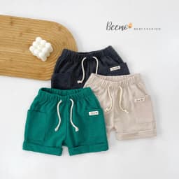 Thumbnail Quần đùi cotton siêu xinh cho bé Beemo,Chất liệu da cá co giãn, thấm mồ hôi,Cạp chun mềm mại kèm dây rút B275 2