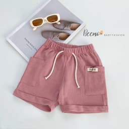 Thumbnail Quần đùi cotton siêu xinh cho bé Beemo,Chất liệu da cá co giãn, thấm mồ hôi,Cạp chun mềm mại kèm dây rút B275 3