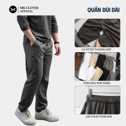 Thumbnail Quần Đũi Lụa Dài Nam MK CLEVER Chất liệu đũi lụa mềm mịn, thoáng mát, nhẹ, cạp chun dây 2