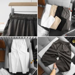 Thumbnail Quần Đũi Lụa Dài Nam MK CLEVER Chất liệu đũi lụa mềm mịn, thoáng mát, nhẹ, cạp chun dây 4