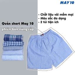 Thumbnail Quần ĐÙI May 10 mặc nhà MÀU NGẪU NHIÊN (loại có túi 2 bên) 1