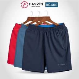Thumbnail Quần đùi nam BIGSIZE FASVIN D20206.HN chất vải gió co giãn mềm mát túi có khóa cho người từ 80-120kg 1