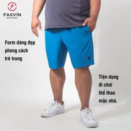 Thumbnail Quần đùi nam BIGSIZE FASVIN D20206.HN chất vải gió co giãn mềm mát túi có khóa cho người từ 80-120kg 2