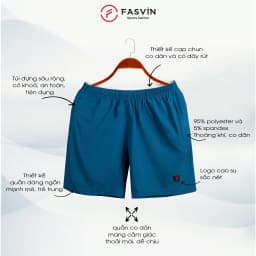 Thumbnail Quần đùi nam chạy bộ Fasvin R21451.HN vải Dù Gió co giãn nhẹ mát 2