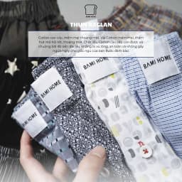Thumbnail Quần đùi nam cotton BAMI HOME mặc ngủ nhà có túi mềm mại thoáng mát QC01 - 5 3