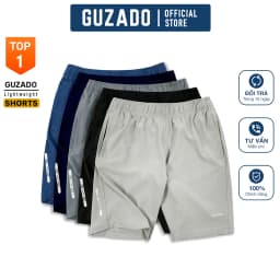 Thumbnail Quần Đùi Nam GUZADO Vải Gió Thể Thao Cạp Chun Mềm Mại,Co Giãn Vận Động Thoải Mái Màu Basic GSR01 1
