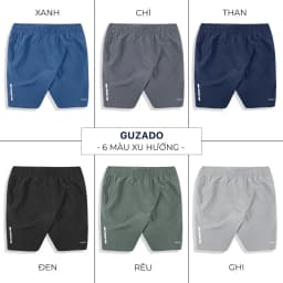 Thumbnail Quần Đùi Nam GUZADO Vải Gió Thể Thao Cạp Chun Mềm Mại,Co Giãn Vận Động Thoải Mái Màu Basic GSR01 2