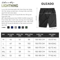 Thumbnail Quần Đùi Nam GUZADO Vải Gió Thể Thao Cạp Chun Mềm Mại,Co Giãn Vận Động Thoải Mái Màu Basic GSR01 3