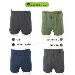 Thumbnail Quần Đùi Nam Mặc Nhà Narsis Bigsize S23011 Chất Vải Cotton, Cạp Chun Co Giãn Tốt, Êm Mềm 1
